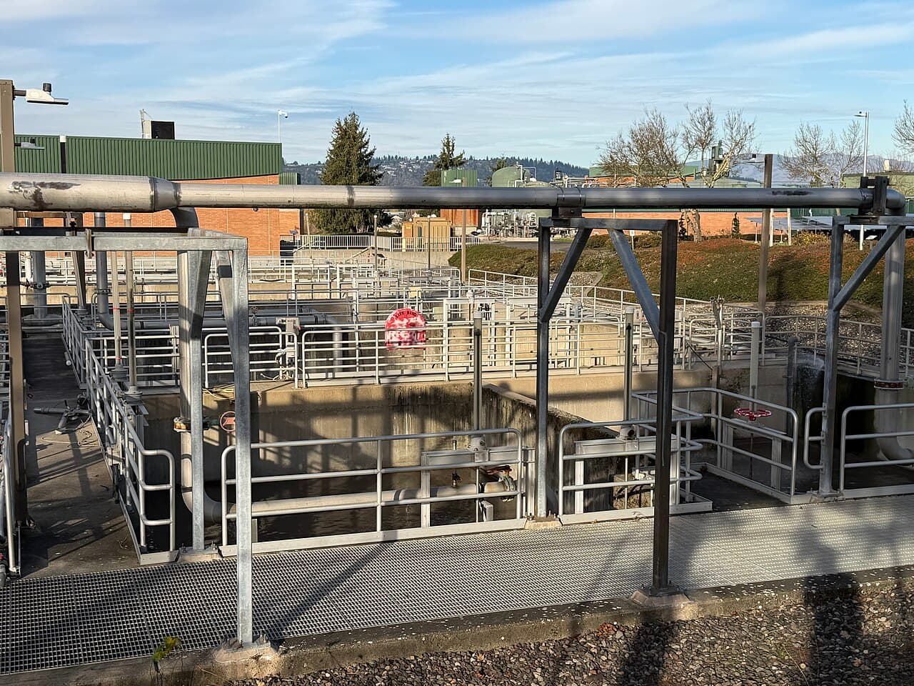 Wastewater treatment plant circular clarifier
