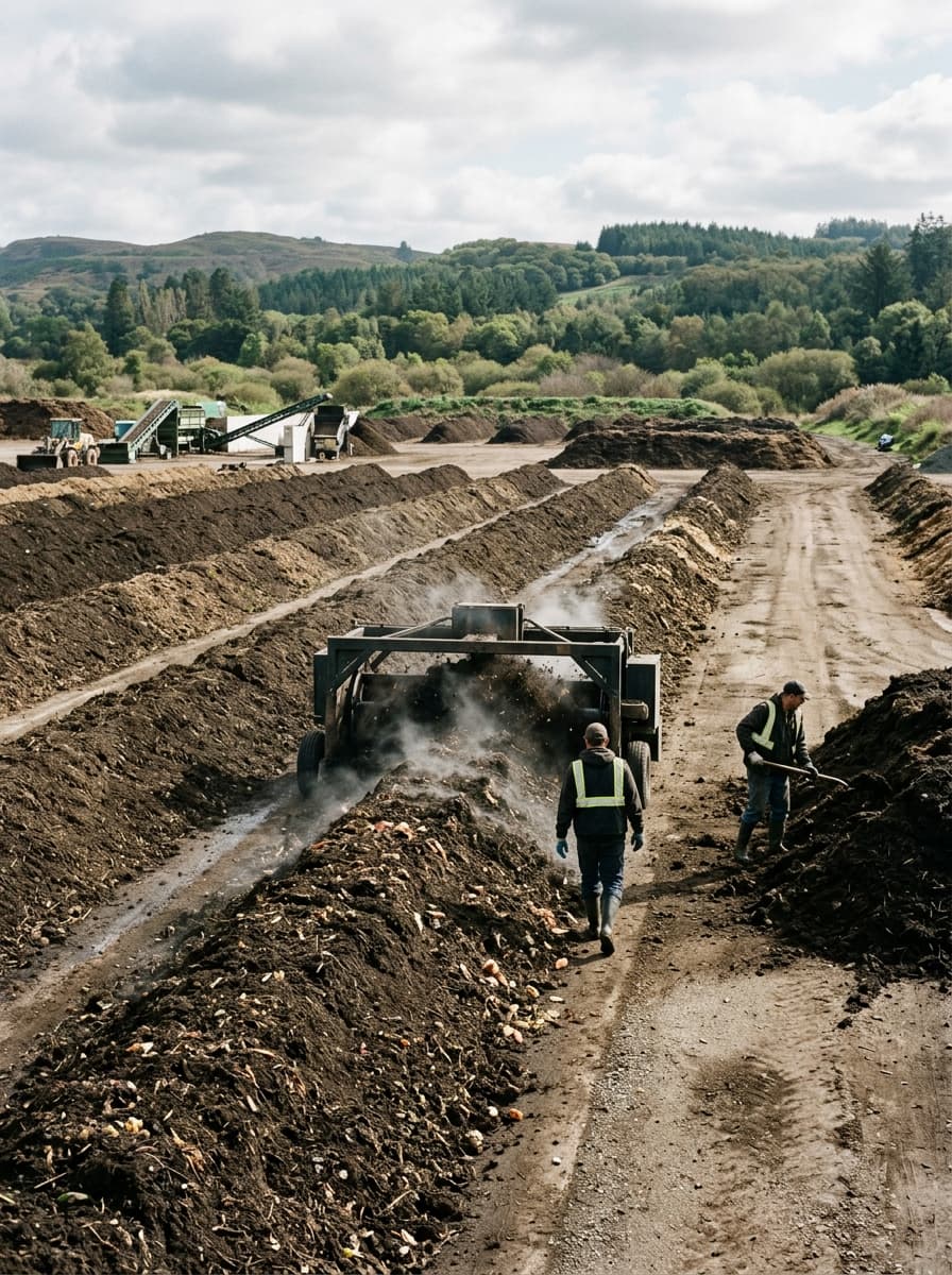 Composting and organic waste treatment facility